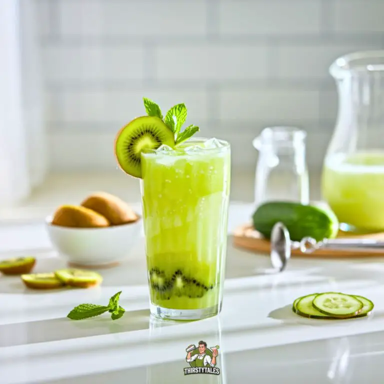 Kiwi Cucumber Cooler Mocktail Recipe