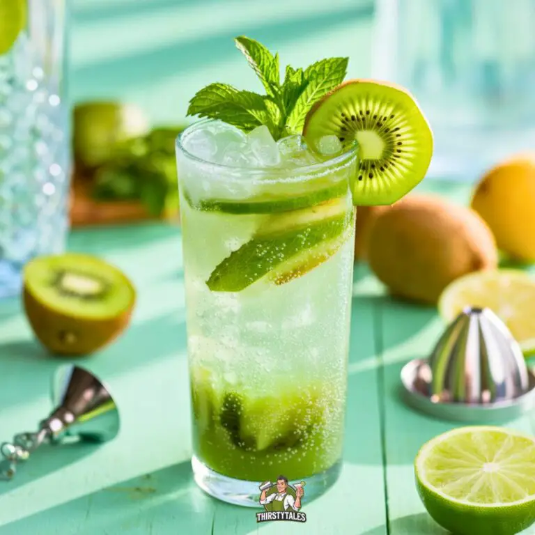 Kiwi Lime Sparkle Mocktail Recipe