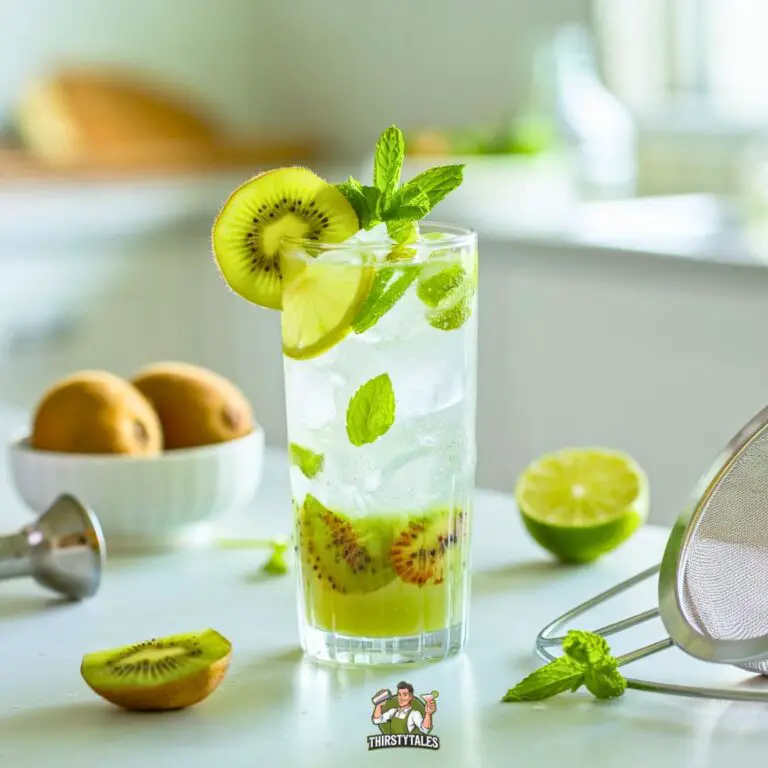 Kiwi Lime Spritz Mocktail Recipe