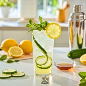 Lemon Cucumber Cooler Mocktail Recipe