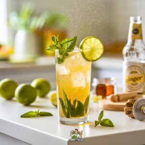 Lime and Ginger Beer Cooler Mocktail Recipe