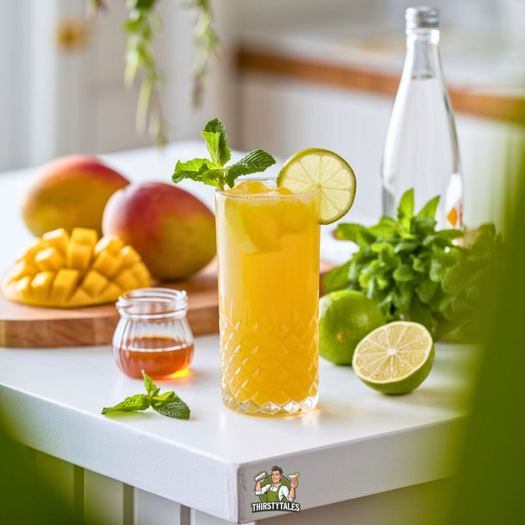 Mango Ginger Cooler Mocktail Recipe