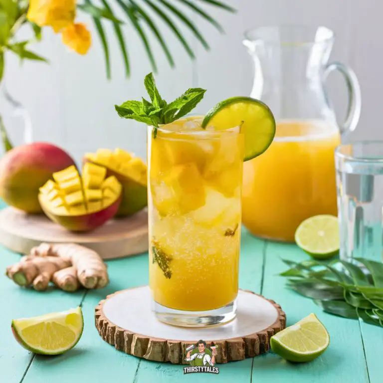 Mango Ginger Splash Mocktail Recipe