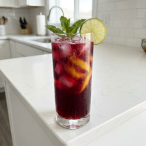 Mango Hibiscus Elixir Mocktail Recipe