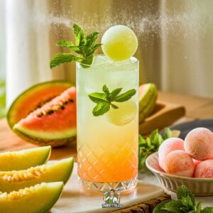 Melon Mint Fizz Mocktail Recipe