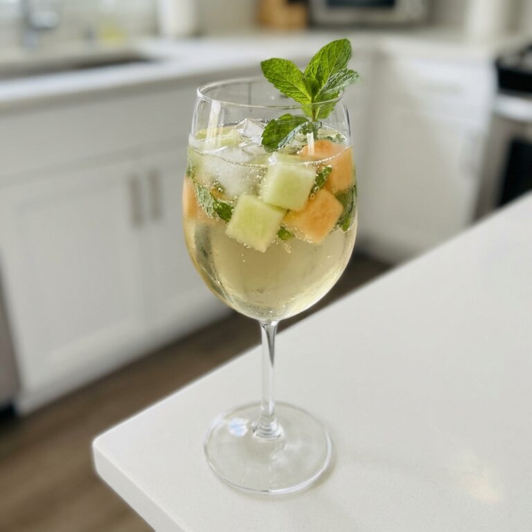 Melon Mint Sangria Cocktail Recipe