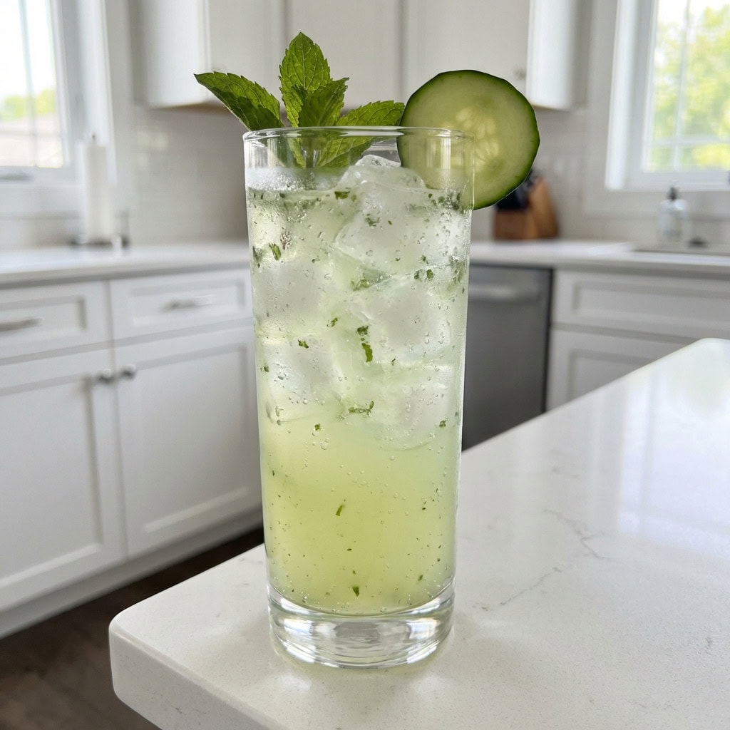 Minty Cucumber Cooler Mocktail Recipe