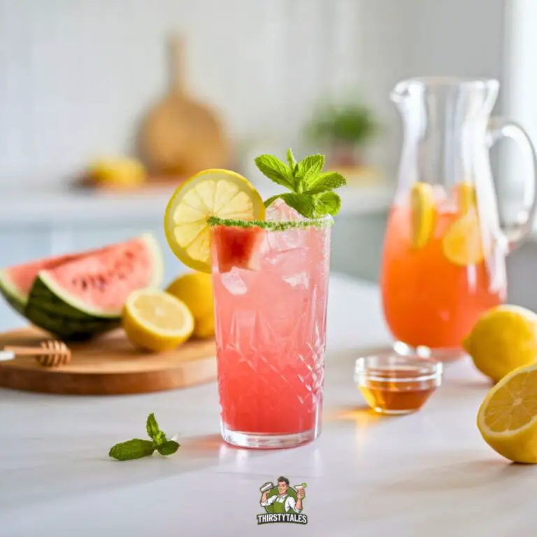 Minty Watermelon Lemonade Mocktail Recipe