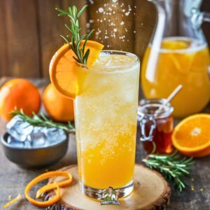 Orange Rosemary Spritzer Mocktail Recipe