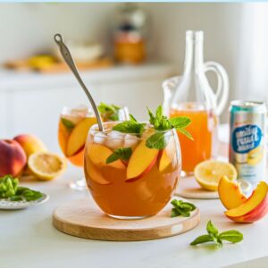 Peach Iced Tea Punch Mocktail Recipe