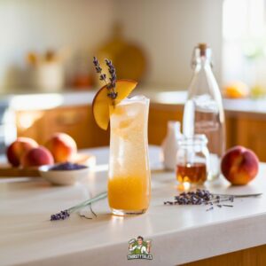 Peach Lavender Spritzer Mocktail Recipe