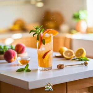 Peach Mint Fizz Mocktail Recipe