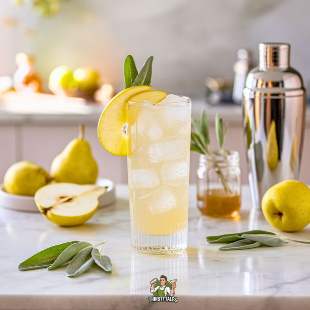 Pear Sage Cooler Mocktail Recipe