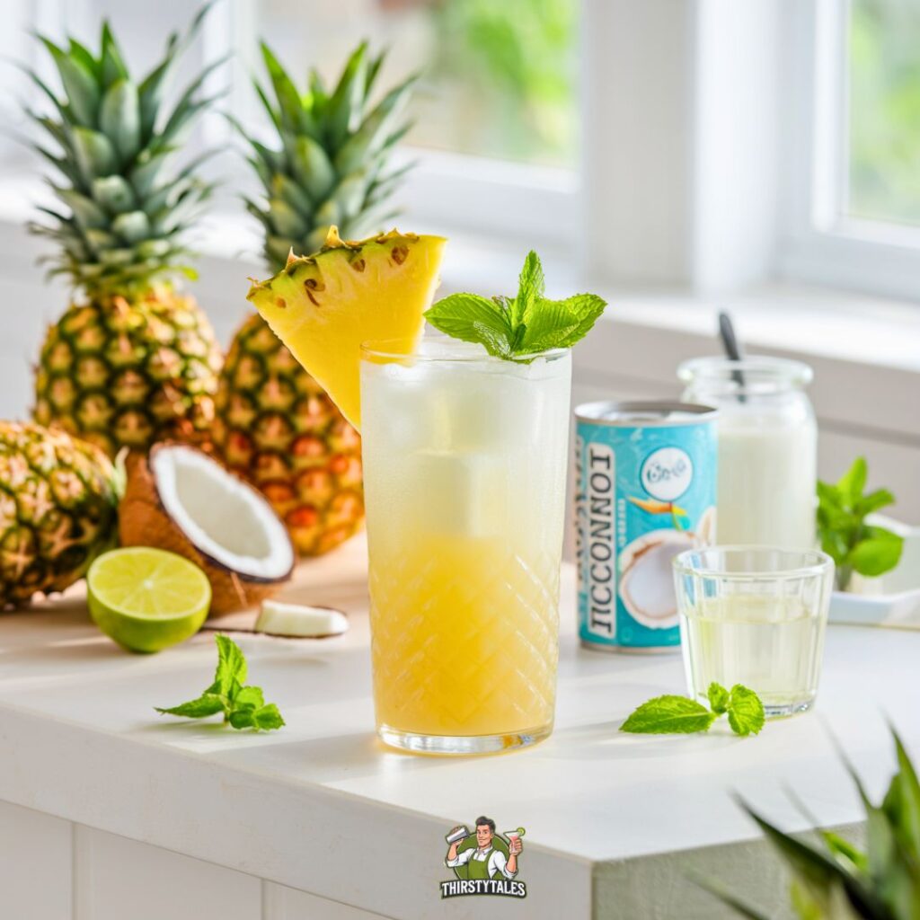 Pineapple Coconut Splash Mocktail Recipe