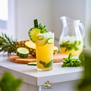 Pineapple Cucumber Cooler Mocktail Recipe