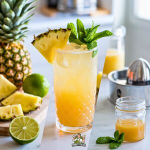 Pineapple Ginger Fizz Mocktail Recipe