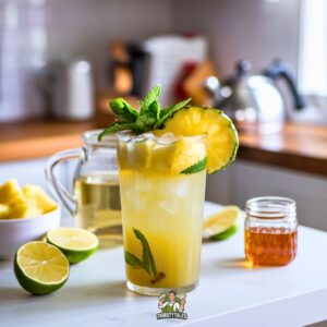 Pineapple Green Tea Fusion Mocktail Recipe
