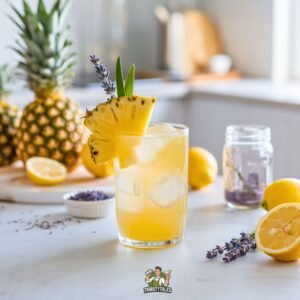 Pineapple Lavender Lemonade Mocktail Recipe