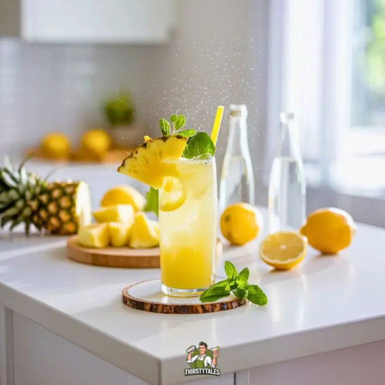 Pineapple Lemon Splash Mocktail Recipe
