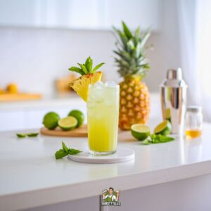 Pineapple Mint Cooler Mocktail Recipe