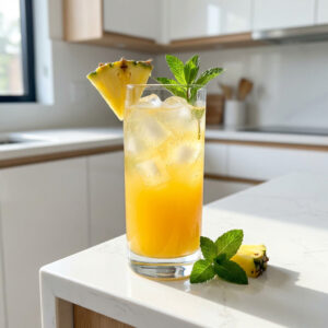 Pineapple Peach Bliss Mocktail Recipe