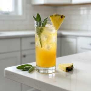 Pineapple Sage Sparkler Mocktail Recipe