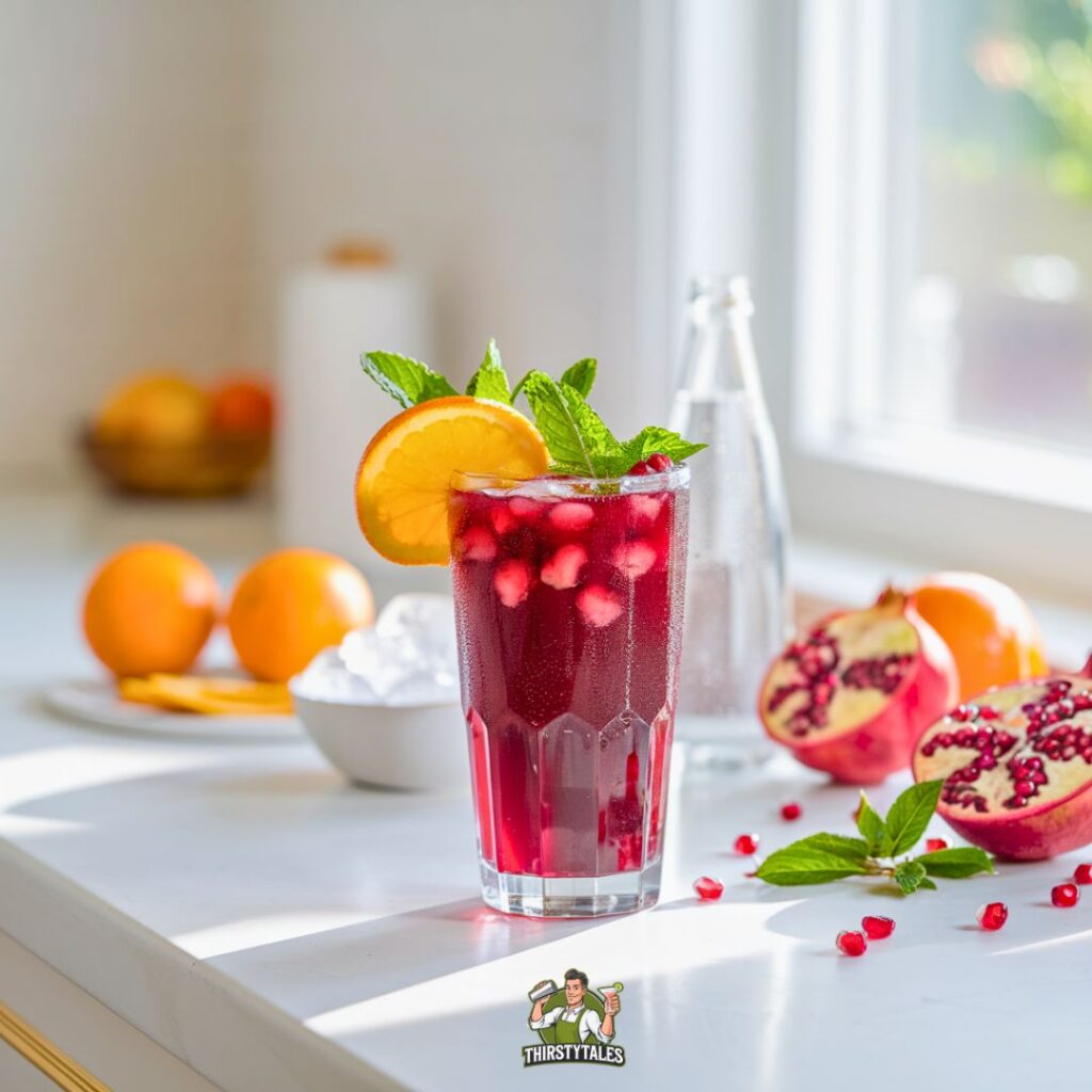 Pomegranate Orange Punch Mocktail Recipe