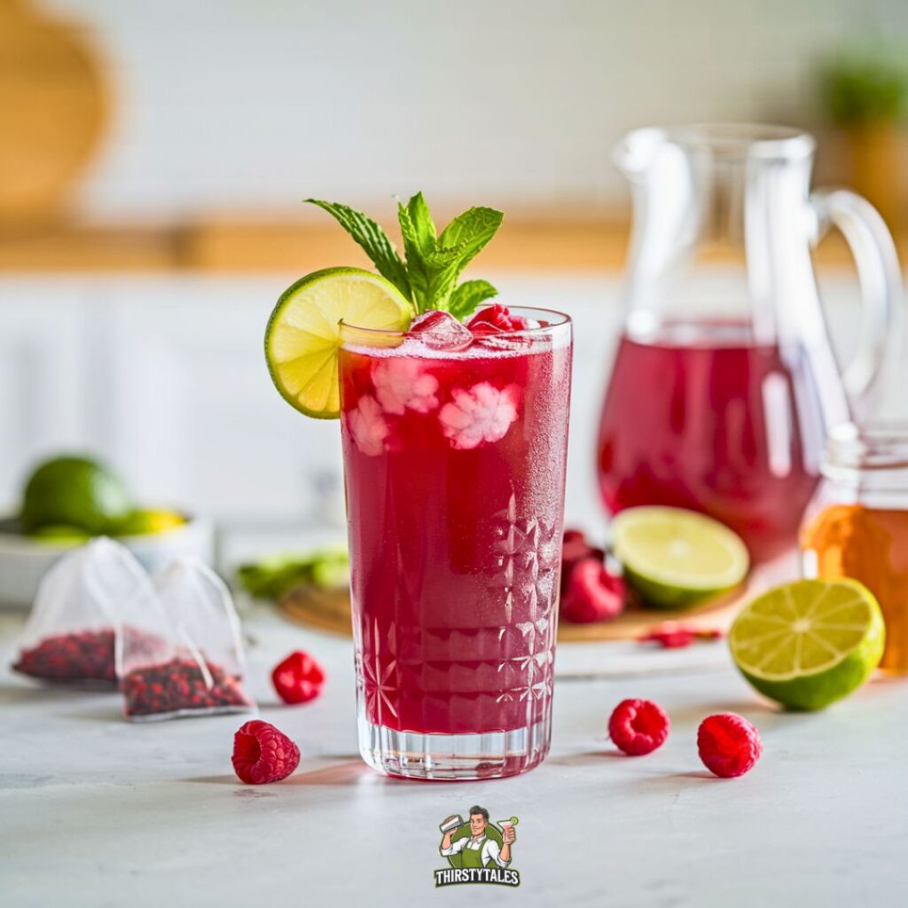 Raspberry Hibiscus Tonic Mocktail Recipe