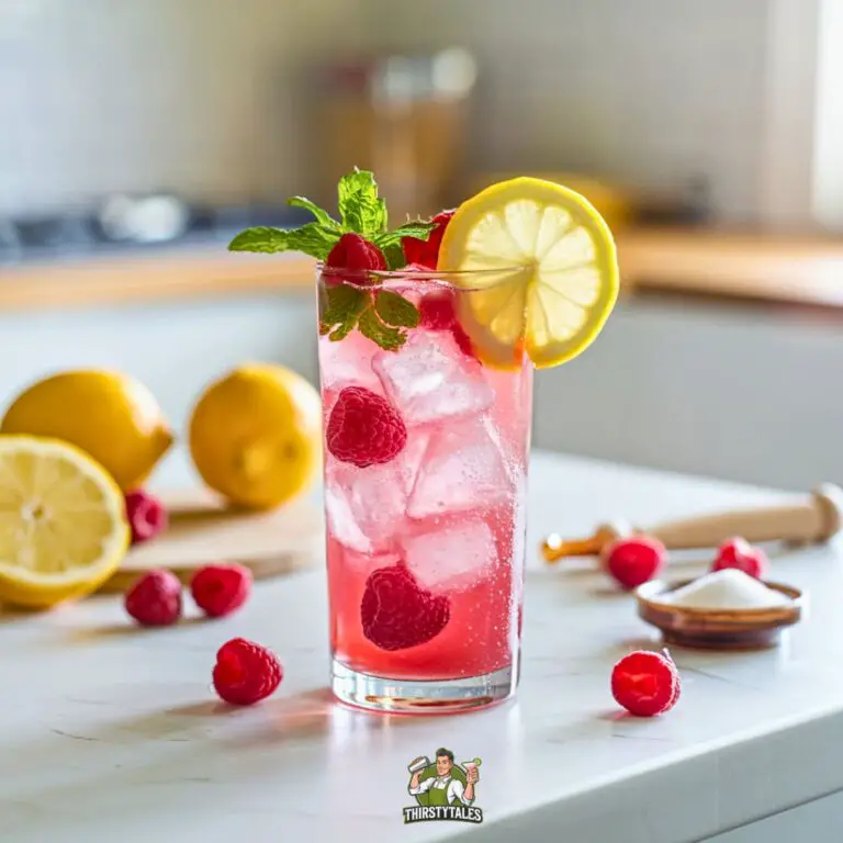 Raspberry Lemonade Spritz Mocktail Recipe