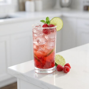 Raspberry Limeade Splash Mocktail Recipe