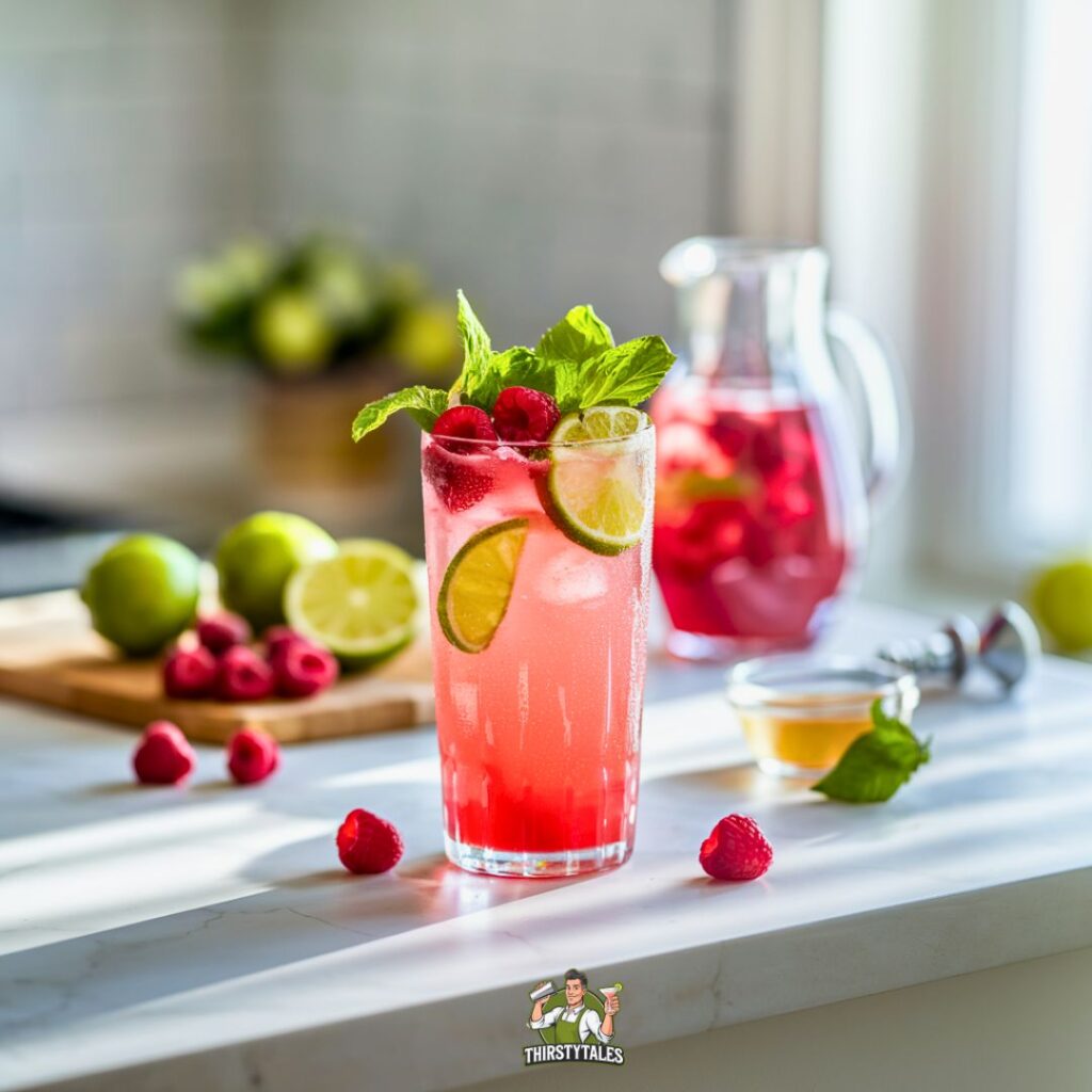 Raspberry Limeade Splash Mocktail Recipe