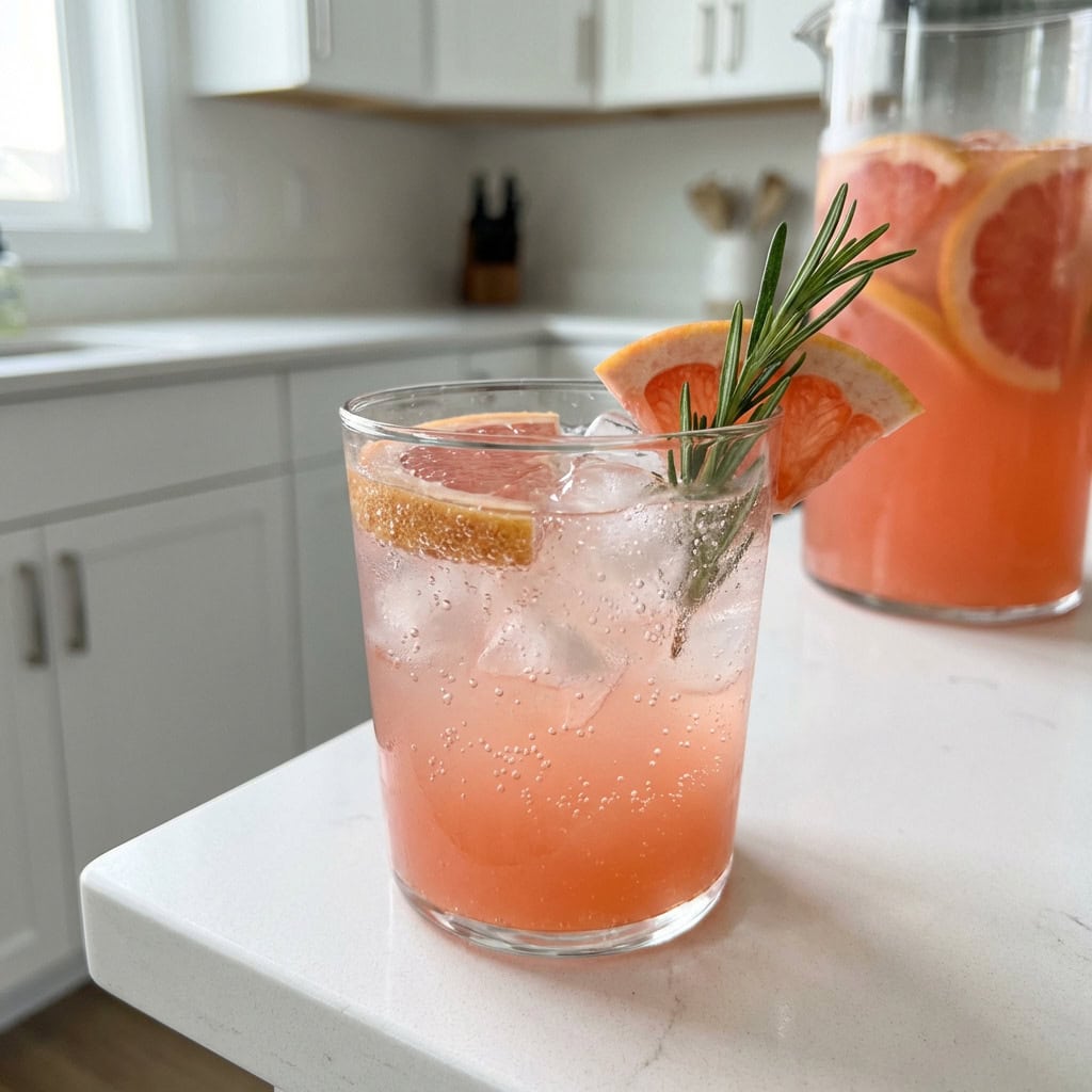 Rosemary Grapefruit Punch Mocktail Recipe