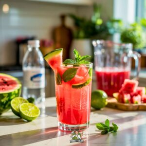 Sparkling Watermelon Cooler Mocktail Recipe