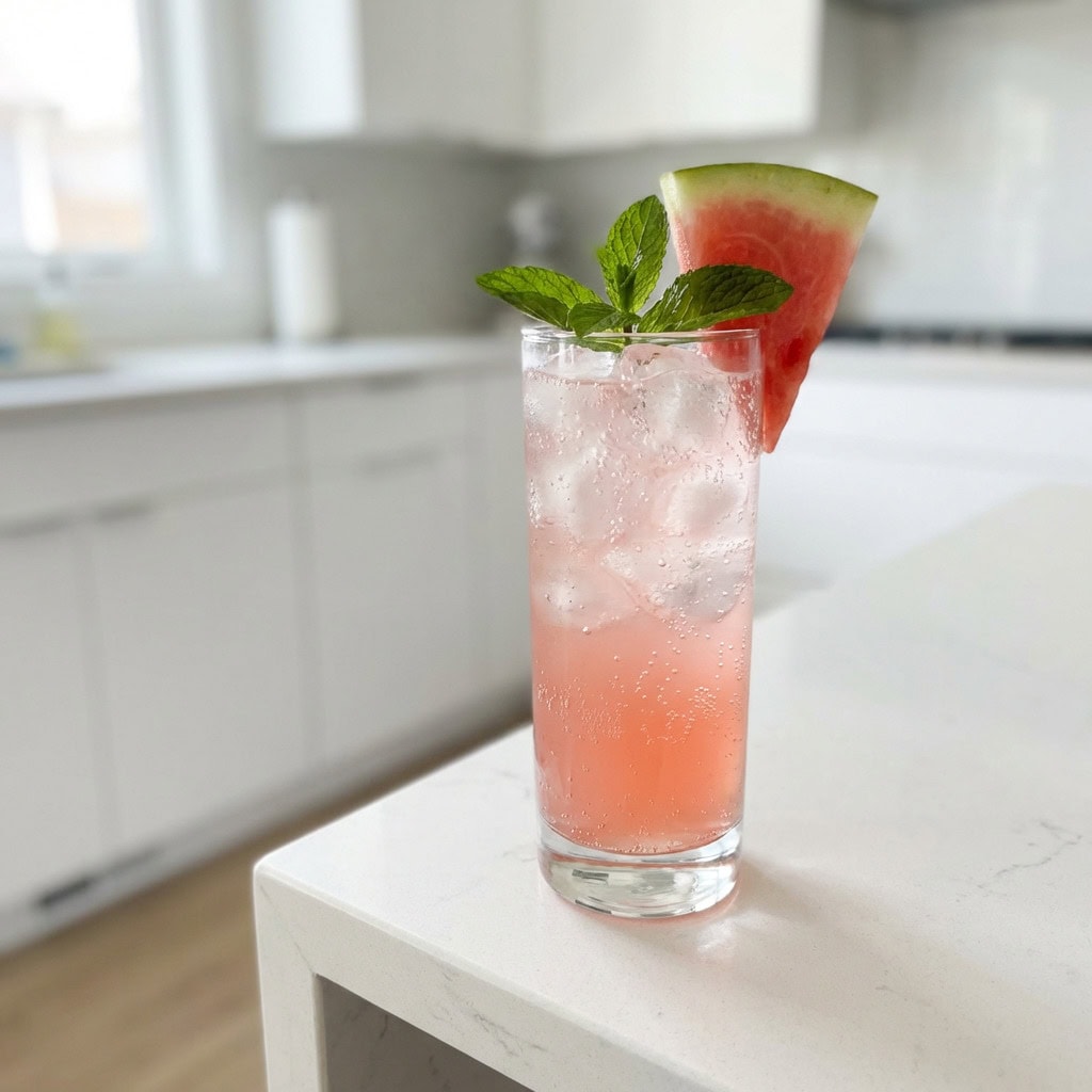 Sparkling Watermelon Cooler Mocktail Recipe