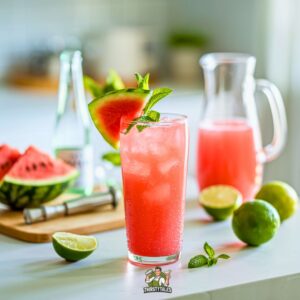 Sparkling Watermelon Cooler Mocktail Recipe