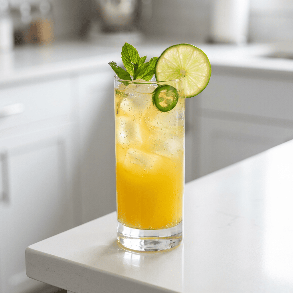 Spicy Pineapple Ginger Fizz Mocktail Recipe