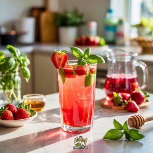 Strawberry Basil Mocktail Recipe