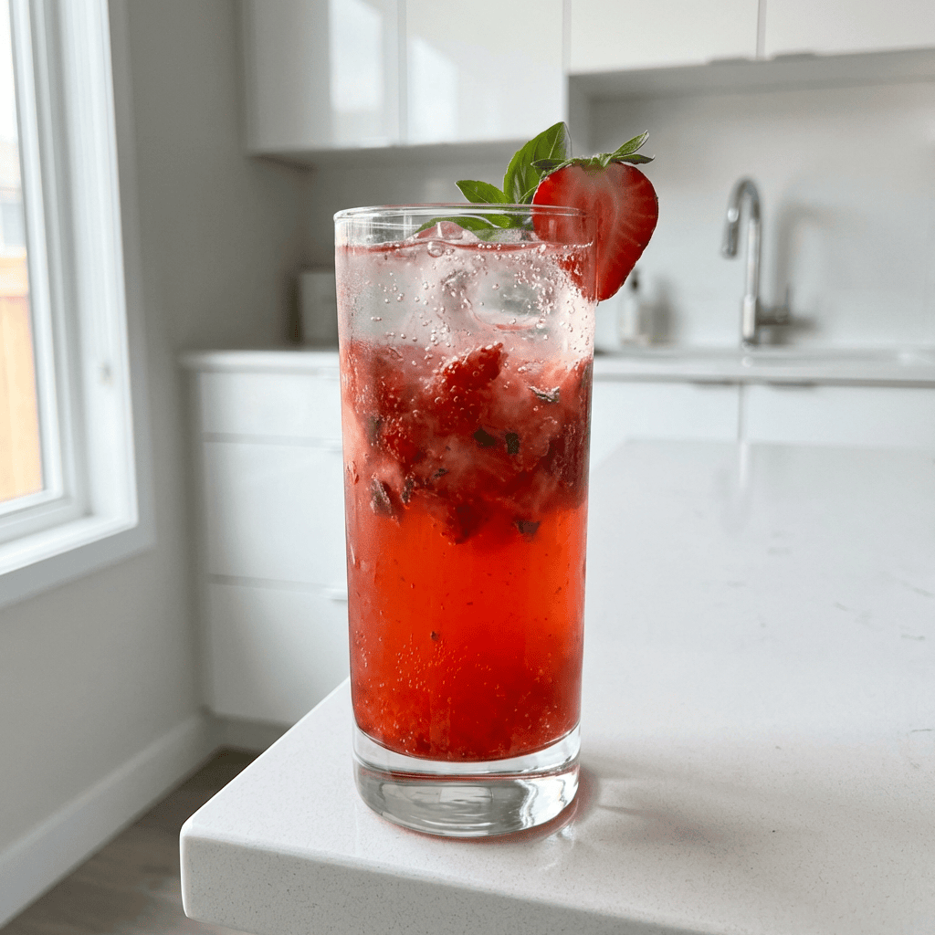 Strawberry Basil Mocktail Recipe