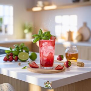 Strawberry Basil Sipper Mocktail Recipe