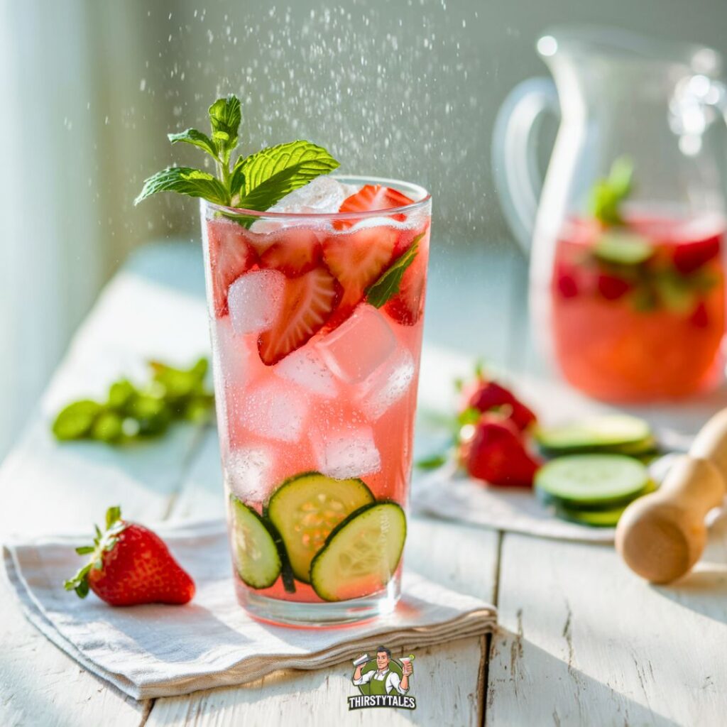 Strawberry Cucumber Cooler Mocktail Recipe