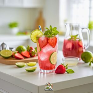 Strawberry Limeade Mocktail Recipe