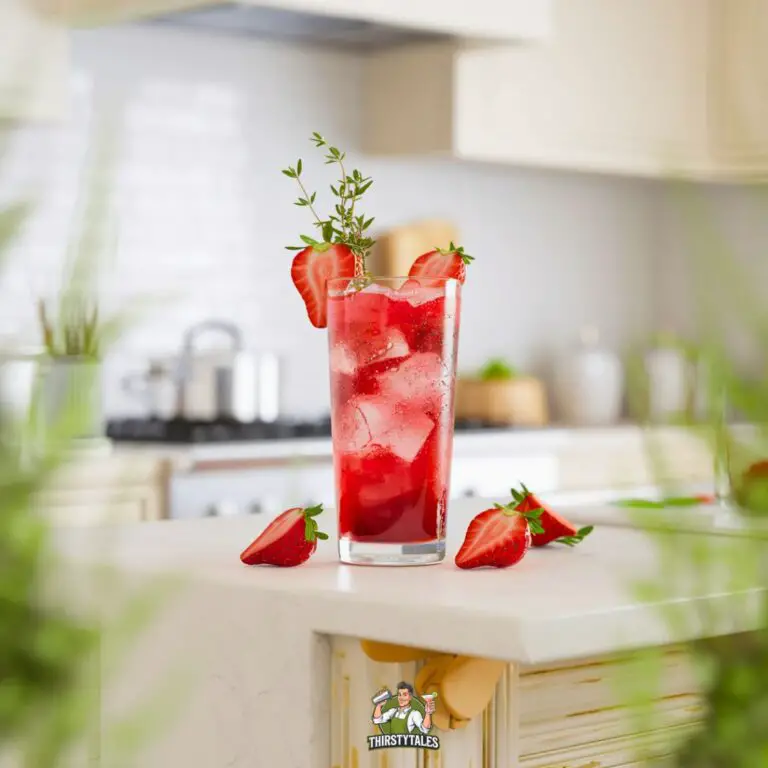 Strawberry Thyme Swirl Mocktail Recipe