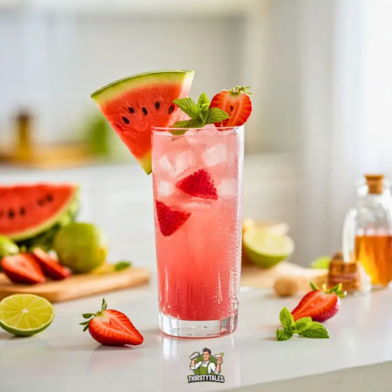 Strawberry Watermelon Punch Mocktail Recipe
