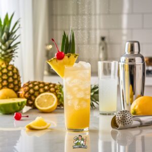 Tropical Pineapple Collins Mocktail Recipe