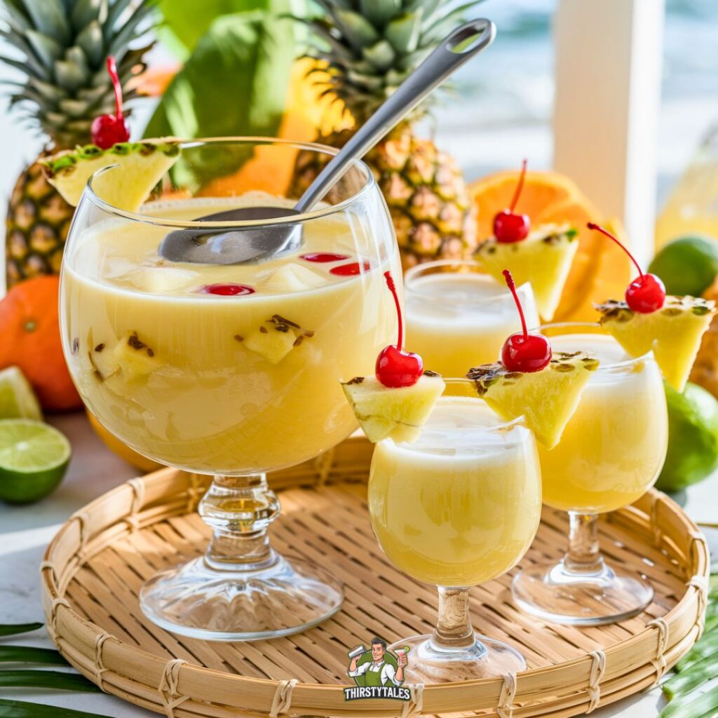Tropical Pineapple Punch Mocktail Recipe