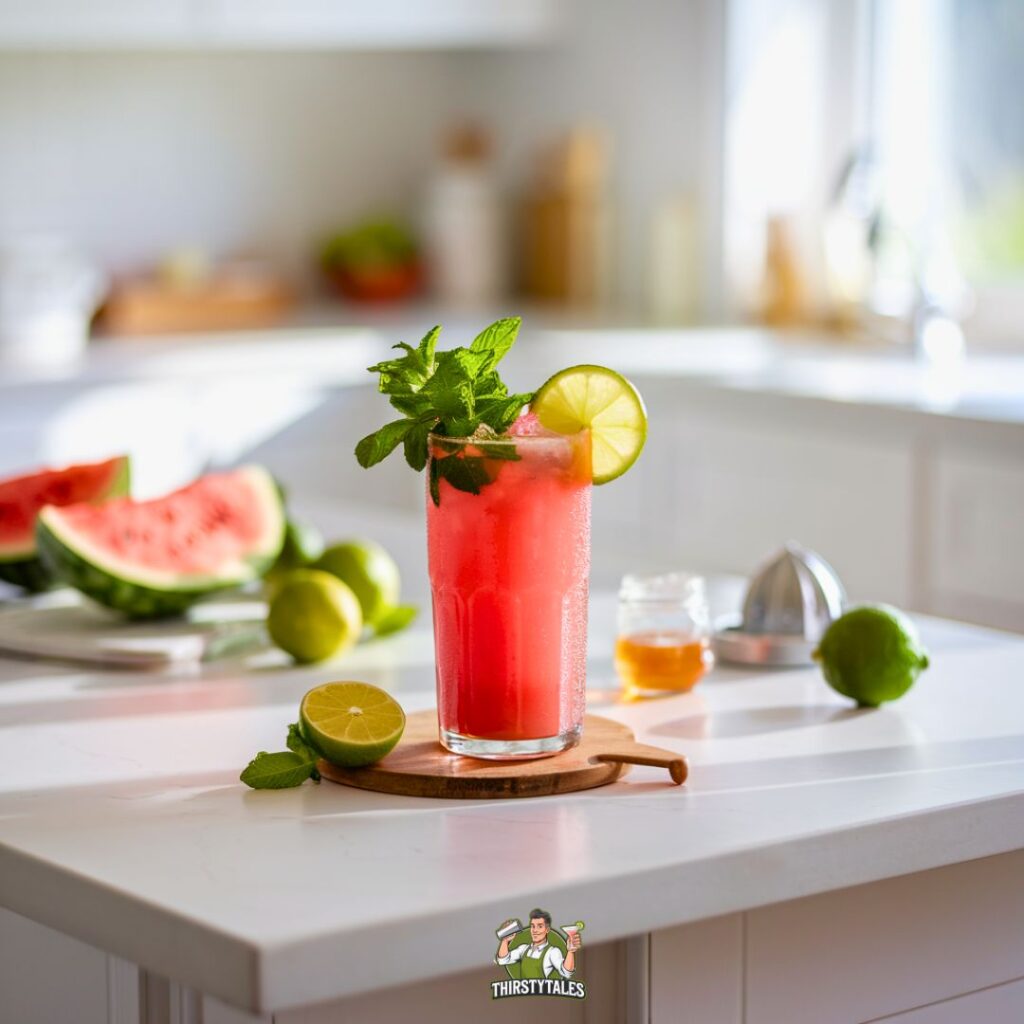 Watermelon Limeade Mocktail Recipe