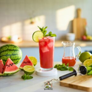 Watermelon Mint Cooler Mocktail Recipe