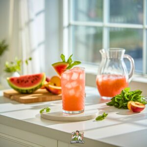 Watermelon Peach Elixir Mocktail Recipe