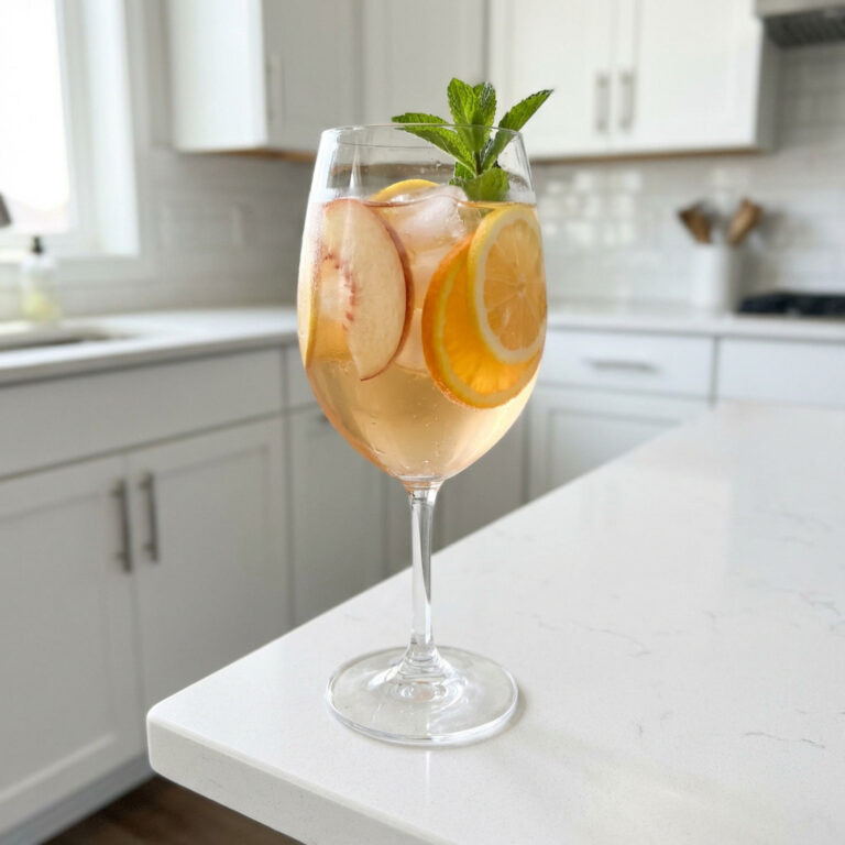 White Peach Sangria Cocktail Recipe