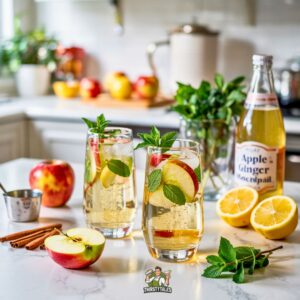 Apple Ginger Fizz Mocktail Recipe